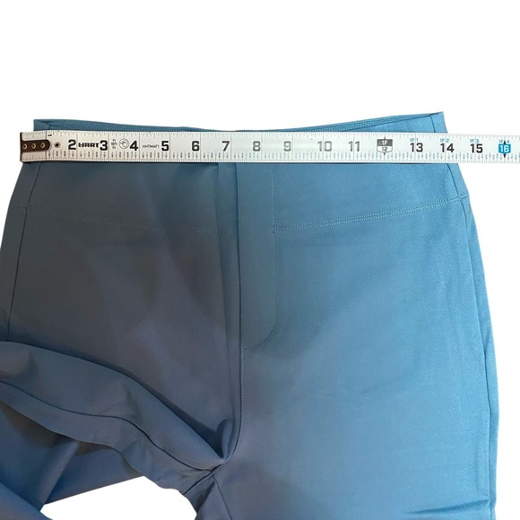 Halara NWT Flex High Waisted Back Pocket Slight Flare Work Pants Blue Medium - Picture 11 of 12
